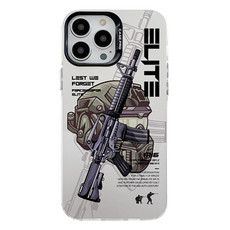 For iPhone 13 Pro Max Electroplated Silver Series PC Protective Phone Case(Peaceful Warrior A) For iPhone 13 Pro Max Electroplated Silver Series PC Protective Phone Case(Peaceful Warrior A)