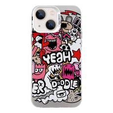 For iPhone 13 Electroplated Silver Series PC Protective Phone Case(Cartoon) For iPhone 13 Electroplated Silver Series PC Protective Phone Case(Cartoon)
