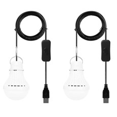 5W USB Bulb Camping Light, Specification: Switch Wire 6500K Cold White, Quantity:2PCS