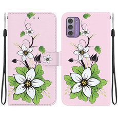 For Nokia G42 Crystal Texture Colored Drawing Leather Phone Case(Lily)