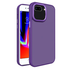 For iPhone 8 Plus / 7 Plus All-inclusive TPU Edge Acrylic Back Phone Case(Deep Purple)