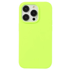 For iPhone 14 Pro Liquid Silicone Phone Case(Brilliant Green)