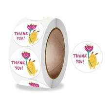10 Rolls Animal Decoration Envelope Sealing Sticker Thank You  Label, Size: 2.5cm(K-118)