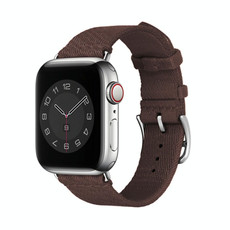 Two-color Nylon Braid Watch Band For Apple Watch Ultra 49mm&Watch Ultra 2 49mm / Series 9&8&7 45mm / SE 3&SE 2&6&SE&5&4 44mm / 3&2&1 42mm(Dark Brown) Two-color Nylon Braid Watch Band For Apple Watch Ultra 49mm&Watch Ultra 2 49mm / Series 9&8&7 45mm / SE 3&SE 2&6&SE&5&4 44mm / 3&2&1 42mm(Dark Brown)