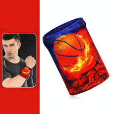 3 PCS Sports Fitness Elastic Wristbands Absorbing Sweat Playing Ball Riding Wiping Sweat Cold Wristbands, Specification: M(Basketball)