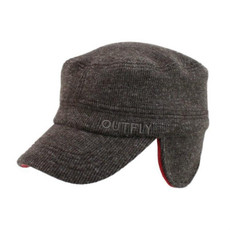 OUTFLY Winter Windproof and Warm Corduroy Bomber Hats, Hat Size:S (54-56cm)(Coffee)