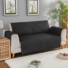 Machine Washable Sofa Couch Covers Anti-slip Recliner Sofa Protective Mat for Pet Dogs Cats, Size:190x196cm(Black)