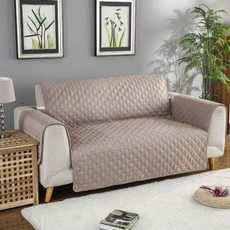 Machine Washable Sofa Couch Covers Anti-slip Recliner Sofa Protective Mat for Pet Dogs Cats, Size:130x196cm(Khaki)
