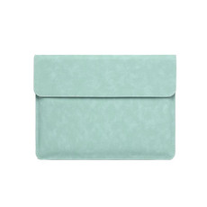 Horizontal Sheep Leather Laptop Bag For Macbook  12 Inch A1534(Liner Bag  Fruit Green)