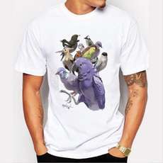 Short-sleeved Printing Pattern T-shirt for Men, Size:M (402)