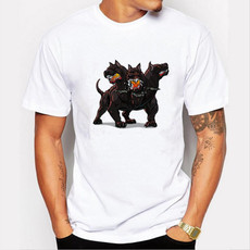 Short-sleeved Printing Pattern T-shirt for Men, Size:XXL (406)