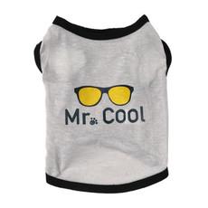 2 PCS Pet Cothing Dog Cat Spring and Summer Thin Cute Vest, Size:M(Light Blue)