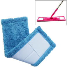 Coral Flannel Head  Padded Flat Replacement Household Company Cleaning Mop Cloth Rag(Blue)