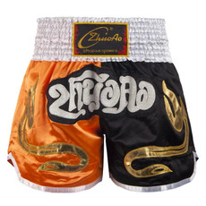 ZhuoAo Muay Thai/Boxing/Sanshou/Fighting Shorts for Men and Women, Size:L(Orange Black Stitching) ZhuoAo Muay Thai/Boxing/Sanshou/Fighting Shorts for Men and Women, Size:L(Orange Black Stitching)