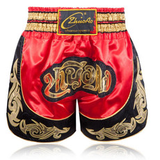 ZhuoAo Muay Thai/Boxing/Sanshou/Fighting Shorts for Men and Women, Size:L(Red Black Stitching) ZhuoAo Muay Thai/Boxing/Sanshou/Fighting Shorts for Men and Women, Size:L(Red Black Stitching)