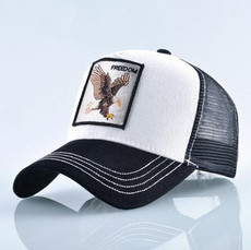 Cotton Embroidered Animal Baseball Cap(White Eagle)