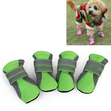 4 in 1 Pet Shoes Dog Shoes Walking Shoes Small Dogs Pet Supplies, Size: S(Green)