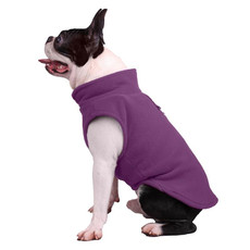 Winter Polar Flannel Pet Clothes French Bulldog Coat Pug Costumes Jacket for Dogs for Puppy Dogs, Size:XL(Purple)