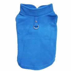 Winter Polar Flannel Pet Clothes French Bulldog Coat Pug Costumes Jacket for Dogs for Puppy Dogs, Size:L(Blue)