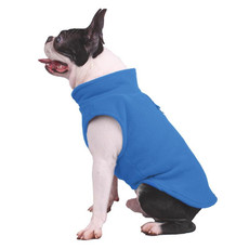 Winter Polar Flannel Pet Clothes French Bulldog Coat Pug Costumes Jacket for Dogs for Puppy Dogs, Size:XL(Blue)