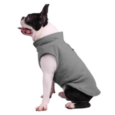 Winter Polar Flannel Pet Clothes French Bulldog Coat Pug Costumes Jacket for Dogs for Puppy Dogs, Size:XL(Grey)