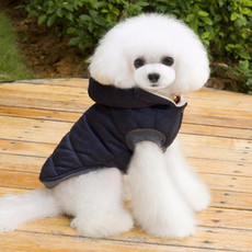 Winter Padded Coat Super Warm and Soft Cotton Jacket for Pet Dog, Size:M(Blue)