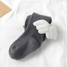 Spring And Autumn Children Tights Baby Knitting Pantyhose Size: M 1-2 Years Old(Dark Gray)