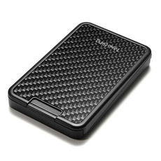 New-Bring  Carbon Fiber Metal Card Holder Male Personality Card Holder Anti-Theft  RFID Ultra-Thin Small Card Box(Black)