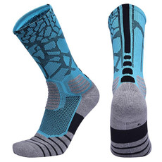 2 Pairs Length Tube Basketball Socks Boxing Roller Skating Riding Sports Socks, Size: L 39-42 Yards(Blue Black)