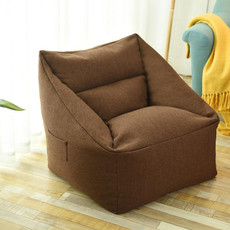 Loafers Sofa BagSkeletonless  Coat, Unfilled, Specification: Chair Cloth Cover(Brown)