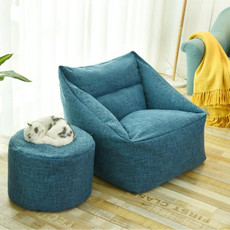 Loafers Sofa BagSkeletonless  Coat, Unfilled, Specification: Chair Cloth Cover(Gemstone Blue)