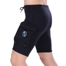 SLINK Dive Pocket Shorts Rafting Rowing Pants, Size: XXL(Black)
