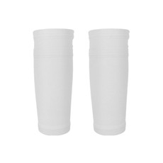 Sweat-Absorbing Breathable Insert Socks Calf Guard Socks Football Protective Gear(White S)