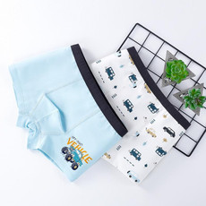 140 Yards 2pcs Boys Cartoon Cotton Boxer Antibacterial Boxer(ND408)