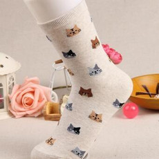 10 Pairs  Animal Cartoon Cat Lovely for Women Cotton Socks(1)