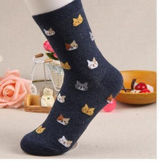 10 Pairs  Animal Cartoon Cat Lovely for Women Cotton Socks(5)