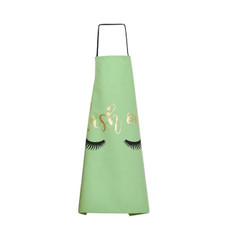 Gilding Eyelash Pattern Lovely Household Cooking Kitchen Cotton Apron(Green) Gilding Eyelash Pattern Lovely Household Cooking Kitchen Cotton Apron(Green)