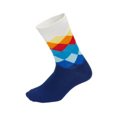 3 Pais Colorful Men Sport Running Wearproof Breathable Riding Hiking Socks(Royal blue)
