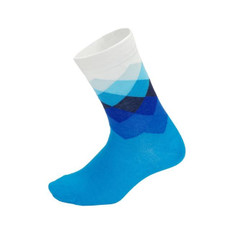3 Pais Colorful Men Sport Running Wearproof Breathable Riding Hiking Socks(blue)