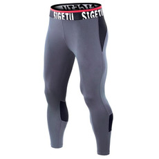 SIGETU Men Fitness Quick-drying Stretch Trousers (Color:Grey Size:S)