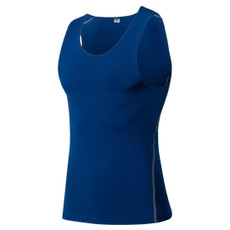 Fitness Running Training Tight Quick Dry Vest (Color:Blue Size:L) Fitness Running Training Tight Quick Dry Vest (Color:Blue Size:L)