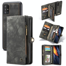 For Galaxy A71 CaseMe Detachable Multifunctional Horizontal Flip Leather Case, with Card Slot & Holder & Zipper Wallet & Photo Frame(Black)