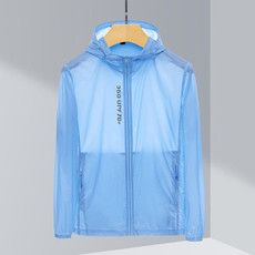Ladys Outdoor UV Proof Breathable Lightweight UPF 70+ Couples Sun Proof Clothes (Color:Light Blue Size:M)