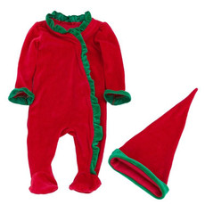 Long-sleeved Baby One-piece Baby Clothes (Color:Red Size:80)
