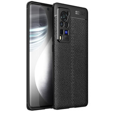 For Vivo X60 Pro Litchi Texture TPU Shockproof Case(Black)