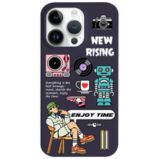 For iPhone 13 Pro Max Painted Pattern Skin-friendly PC Phone Case(Enjoy Time) For iPhone 13 Pro Max Painted Pattern Skin-friendly PC Phone Case(Enjoy Time)