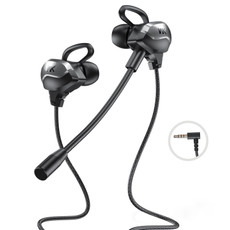 WK ET-Y30 ET Series 3.5mm Elbow In-ear Wired Wire-control Gaming Earphone with Microphone (Black)