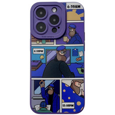 For iPhone 13 Pro Max Liquid Angel Eyes Bearded TPU Phone Case(Purple) For iPhone 13 Pro Max Liquid Angel Eyes Bearded TPU Phone Case(Purple)