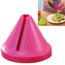 Kitchen Funnel Model Spiral Slicer Vegetable Shred Carrot Cutter(Red)