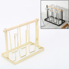 Iron Kitchen Cup Holder Drain Shelf(Gold) Iron Kitchen Cup Holder Drain Shelf(Gold)